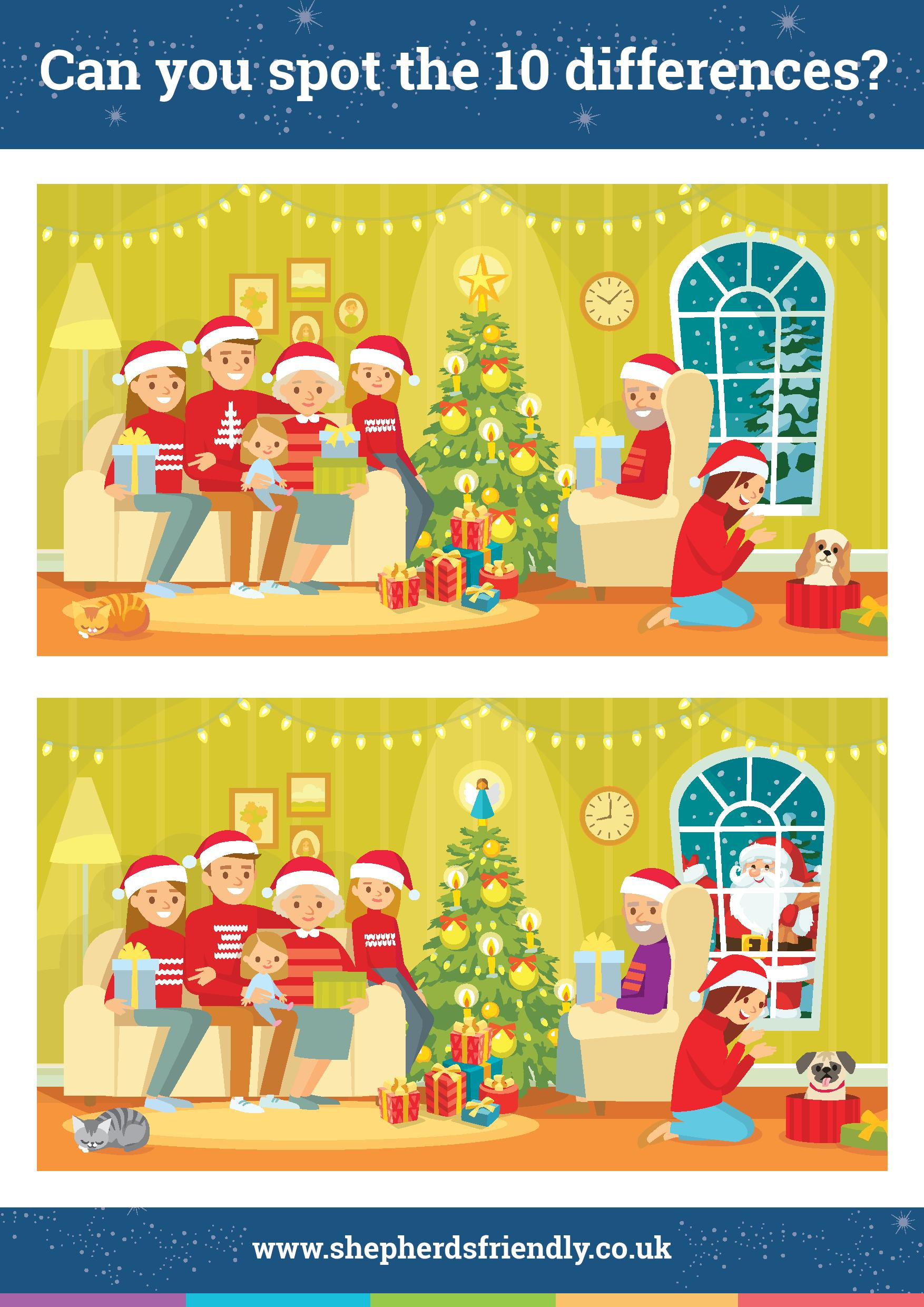 Christmas Spot The Difference | Shepherds Friendly pertaining to Christmas Find the Difference Printable