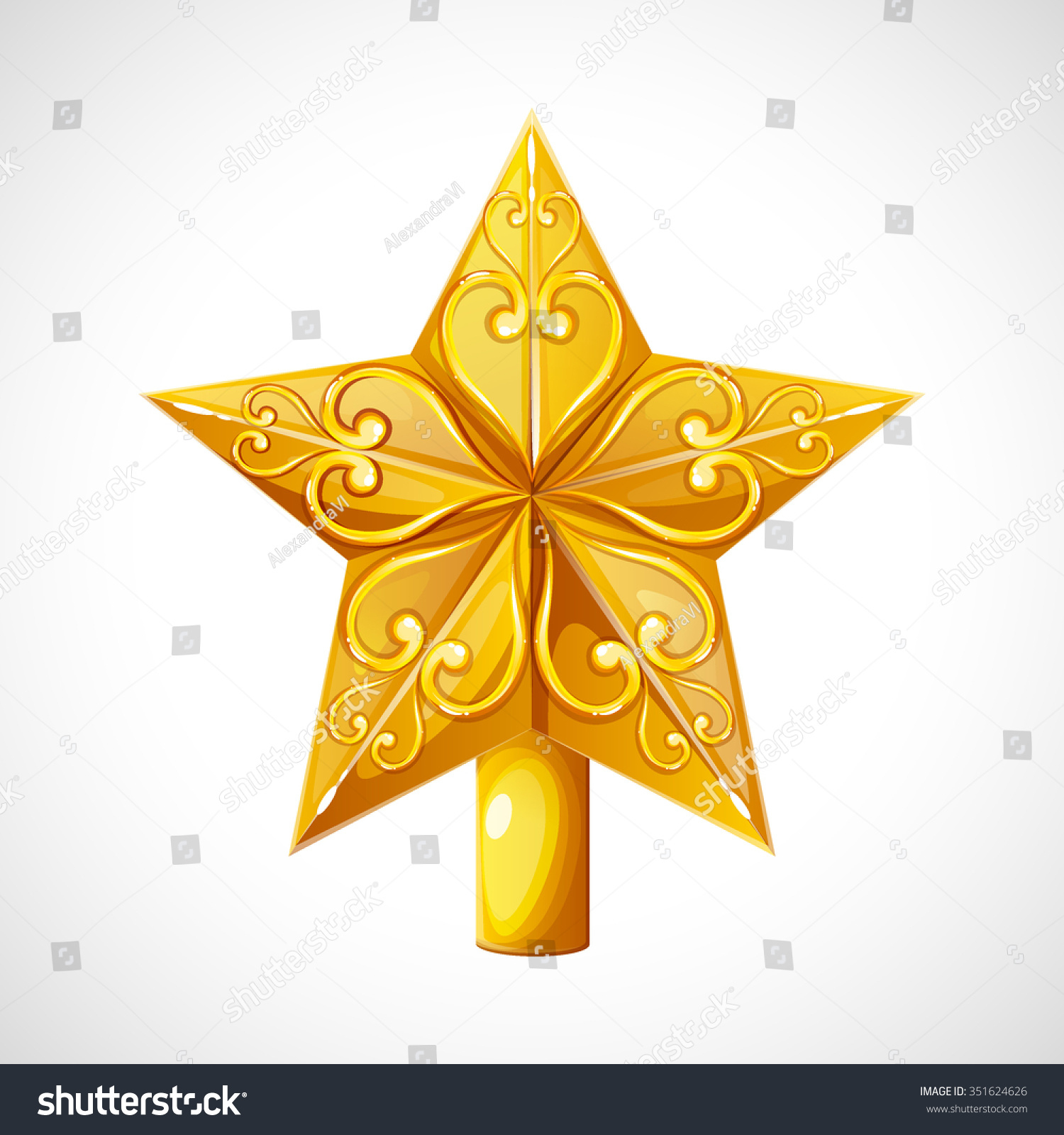 Christmas Star Tree Topper Christmas Topper Stock Vector (Royalty inside Printable Christmas Tree Topper Star