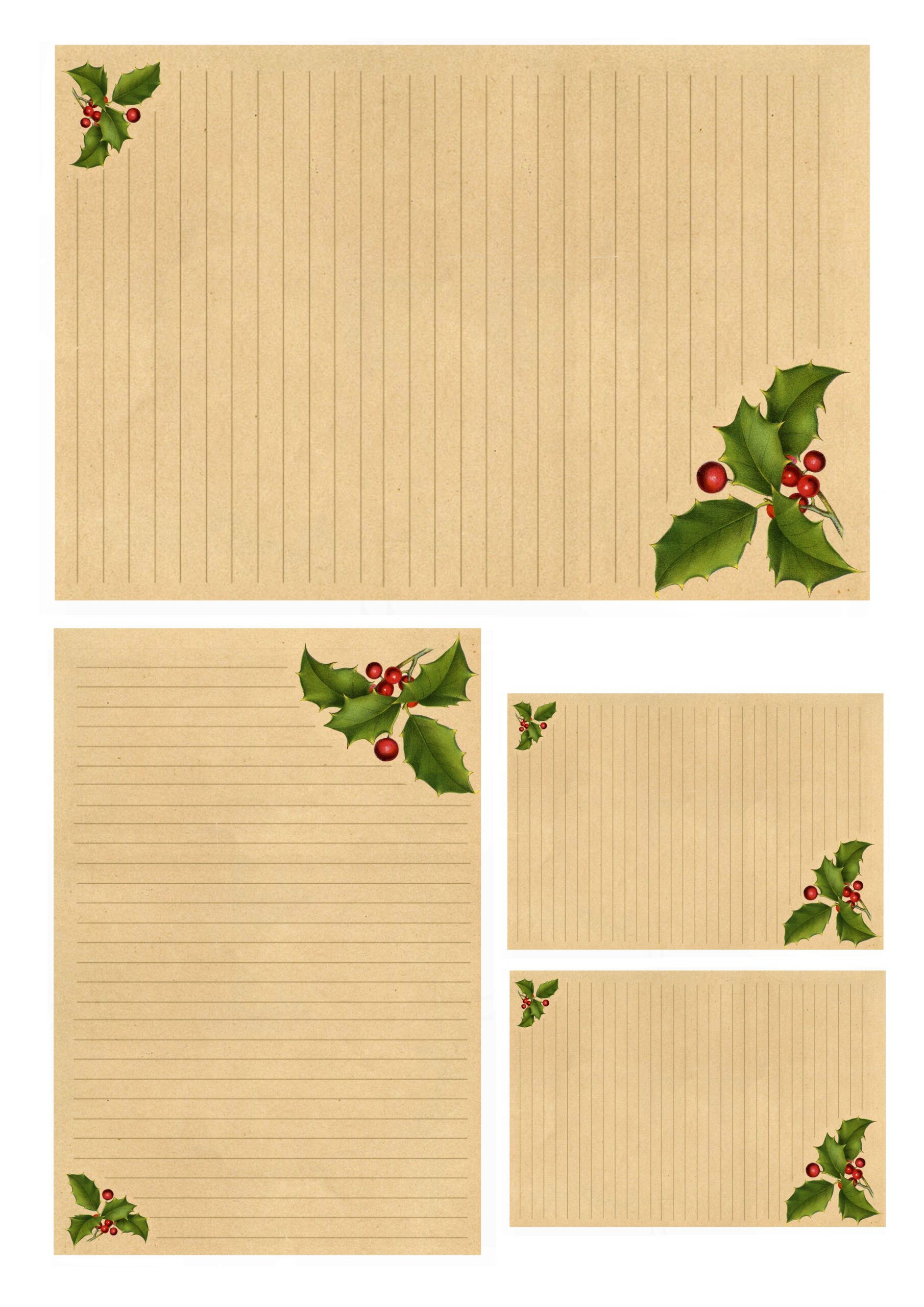 Christmas Stationery Printable! - The Graphics Fairy inside Printable Christmas Stationery Paper