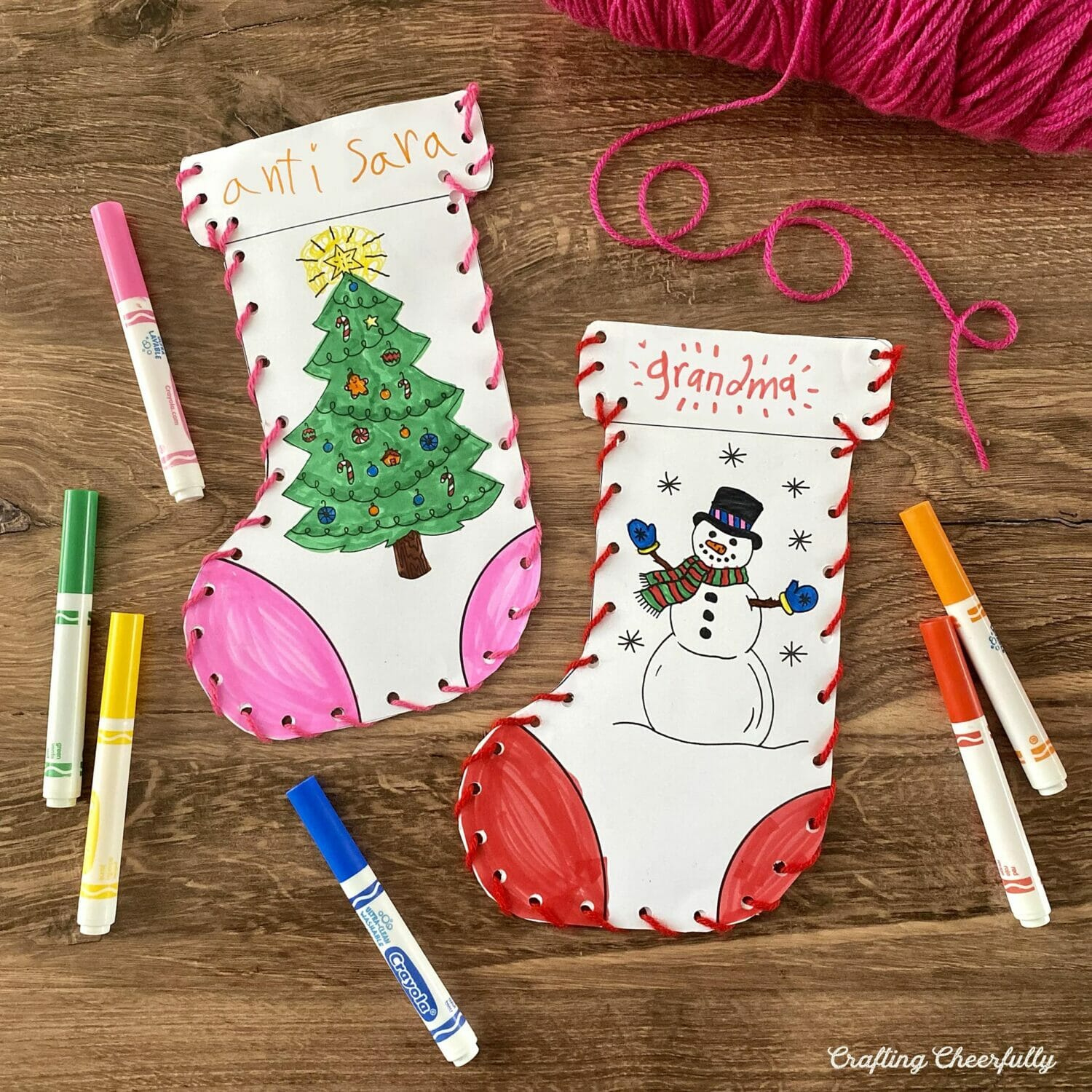 Christmas Stocking Craft For Kids - Crafting Cheerfully inside Christmas Socks Decoration Printable