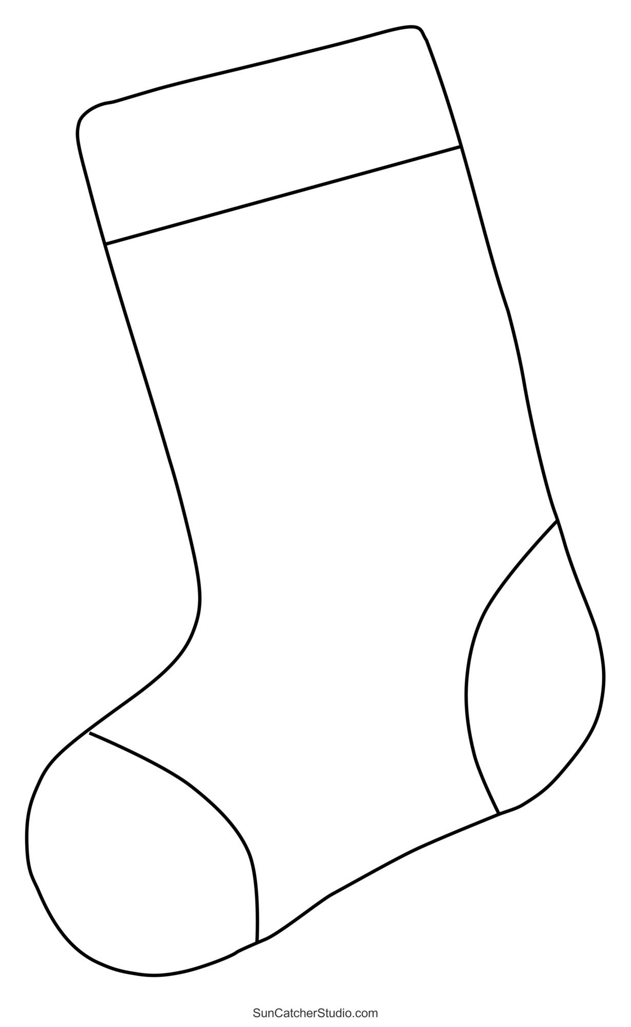 Christmas Stocking Patterns (Printable Stencils &amp;amp; Templates pertaining to Printable Template Christmas Stocking Pattern