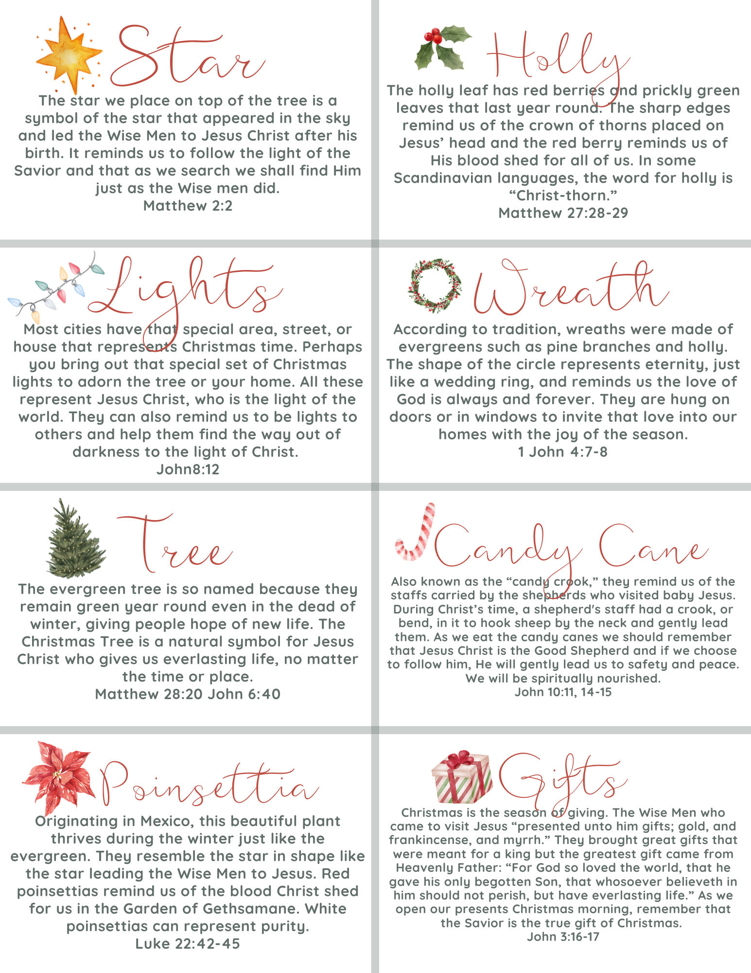 Christmas Symbols Free Printable — Festive Little Mama | Rudyko Taylor throughout Symbols of Christmas Printable