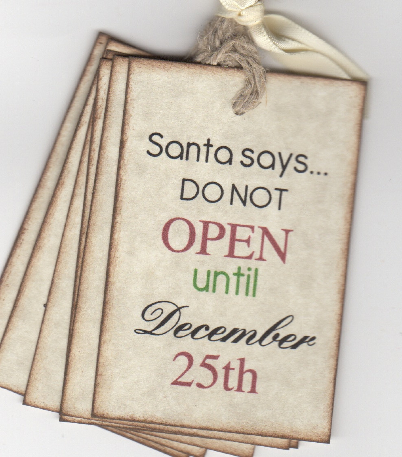 Christmas Tags / Do Not Open Until Christmas Labels / Holiday Gift within Free Printable Do Not Open Until Christmas Tags