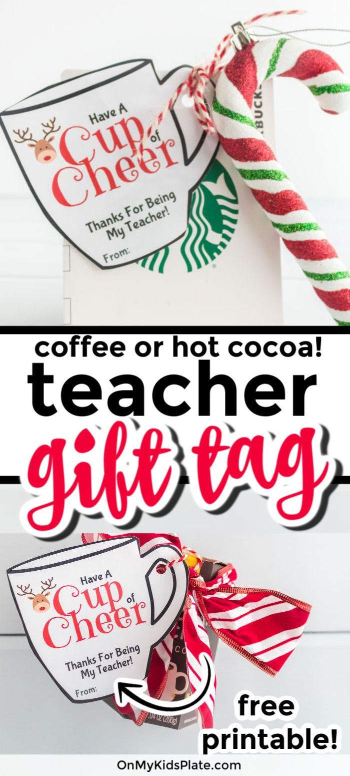 Christmas Teacher Gift Tag Printable with regard to Free Printable Teacher Christmas Gift Tags