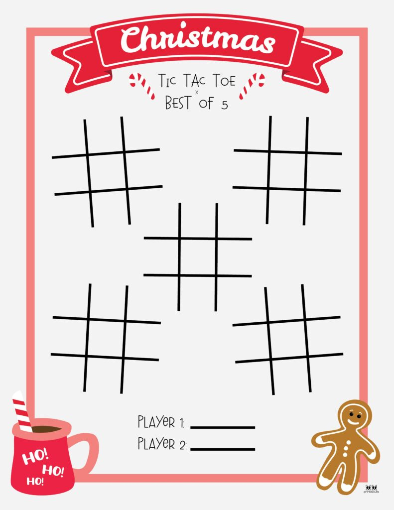 Christmas Tic Tac Toe Printables | Printabulls regarding Printable Christmas Tic Tac Toe
