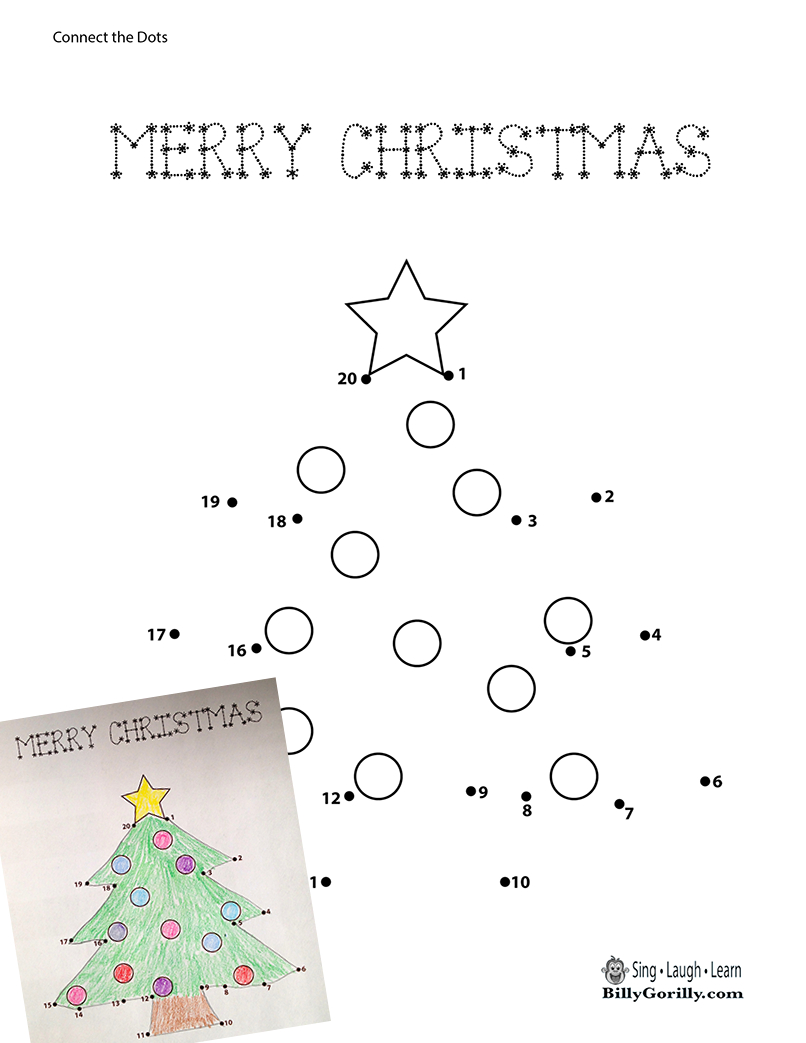 Christmas Tree Dot-To-Dot | Sing Laugh Learn intended for Christmas Printable Dot To Dot