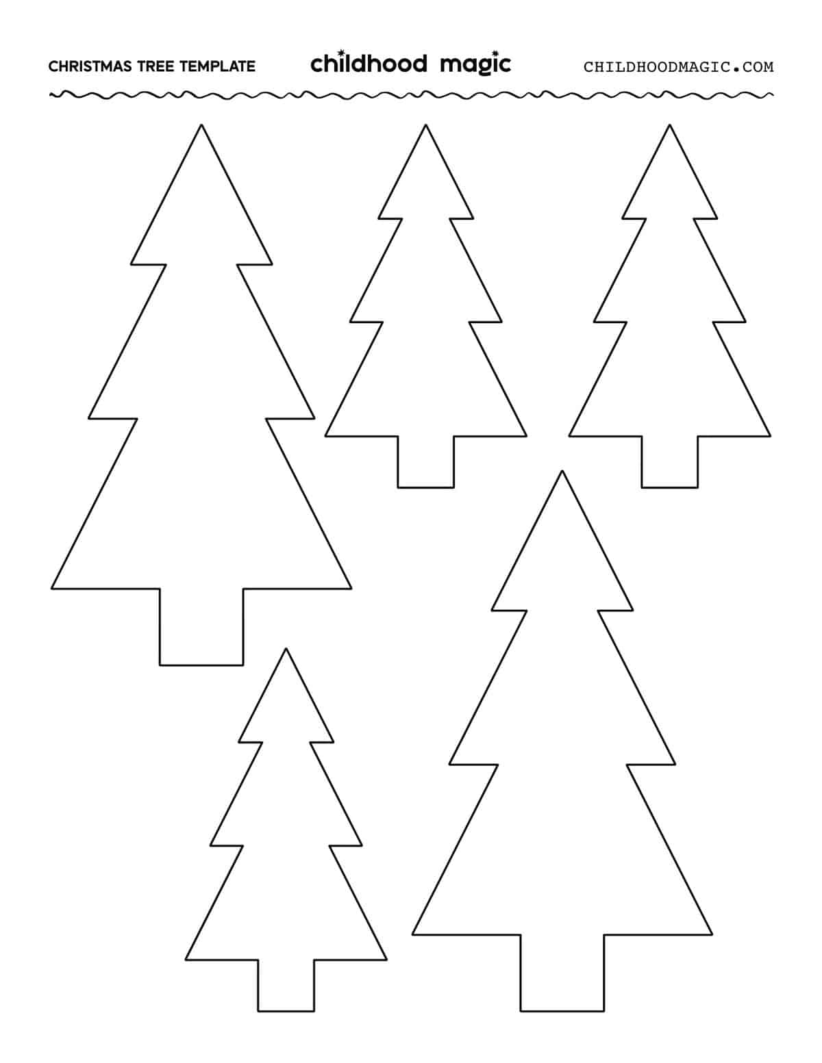 Christmas Tree Outline - Childhood Magic throughout Free Printable Christmas Tree Outline