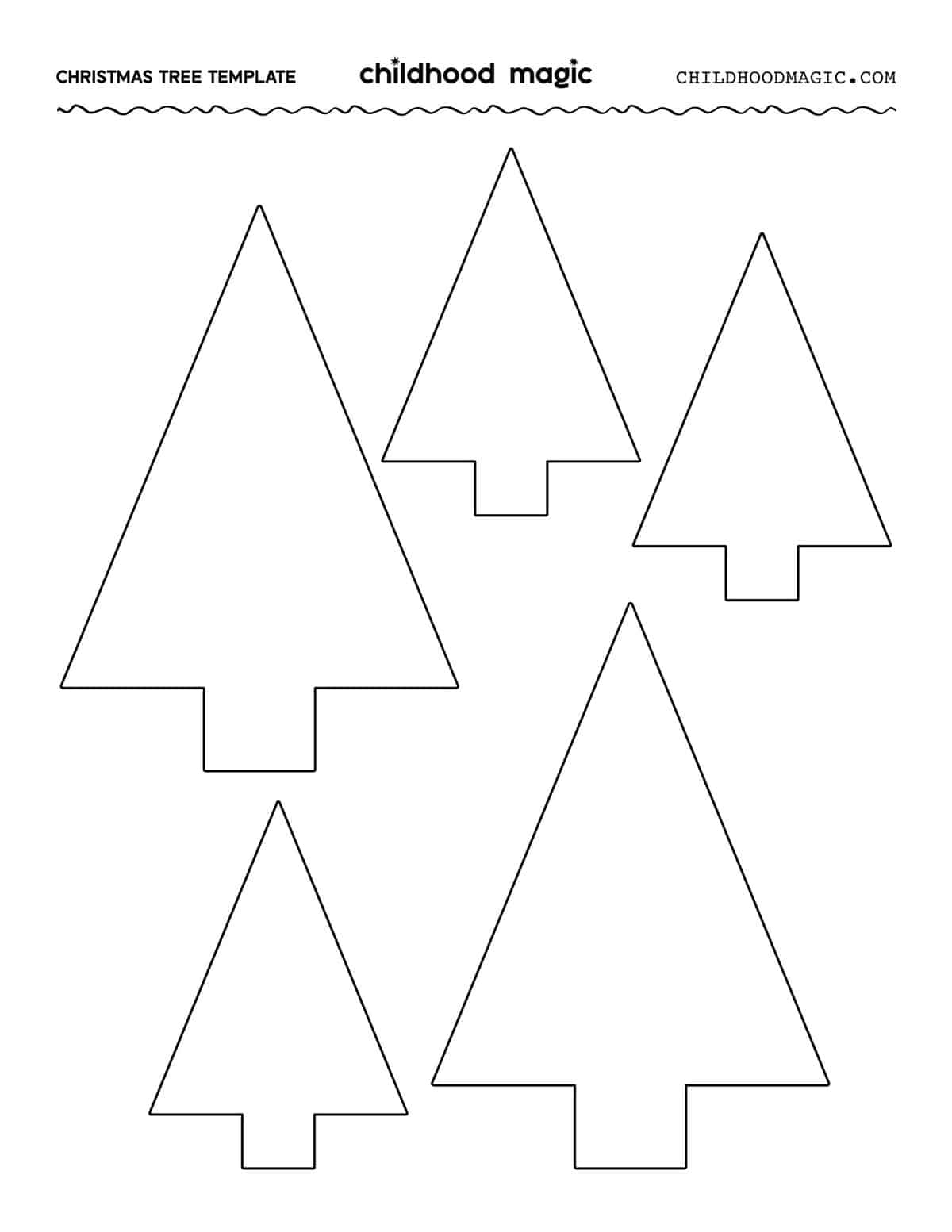 Christmas Tree Outline - Childhood Magic within Printable Christmas Tree Shape