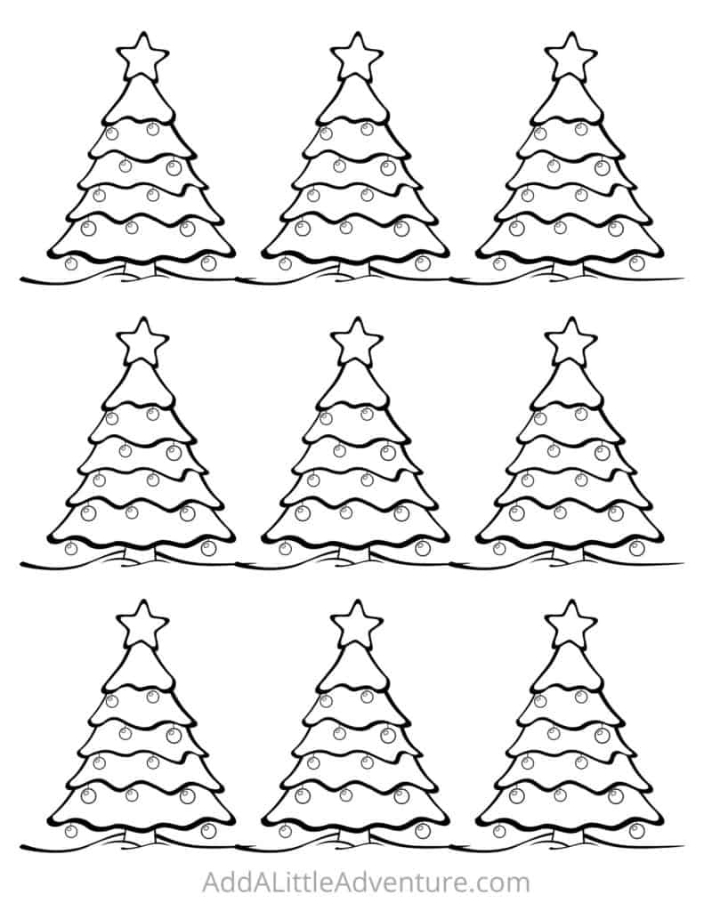 Christmas Tree Outlines And Templates - Free Printables within Small Christmas Tree Printable