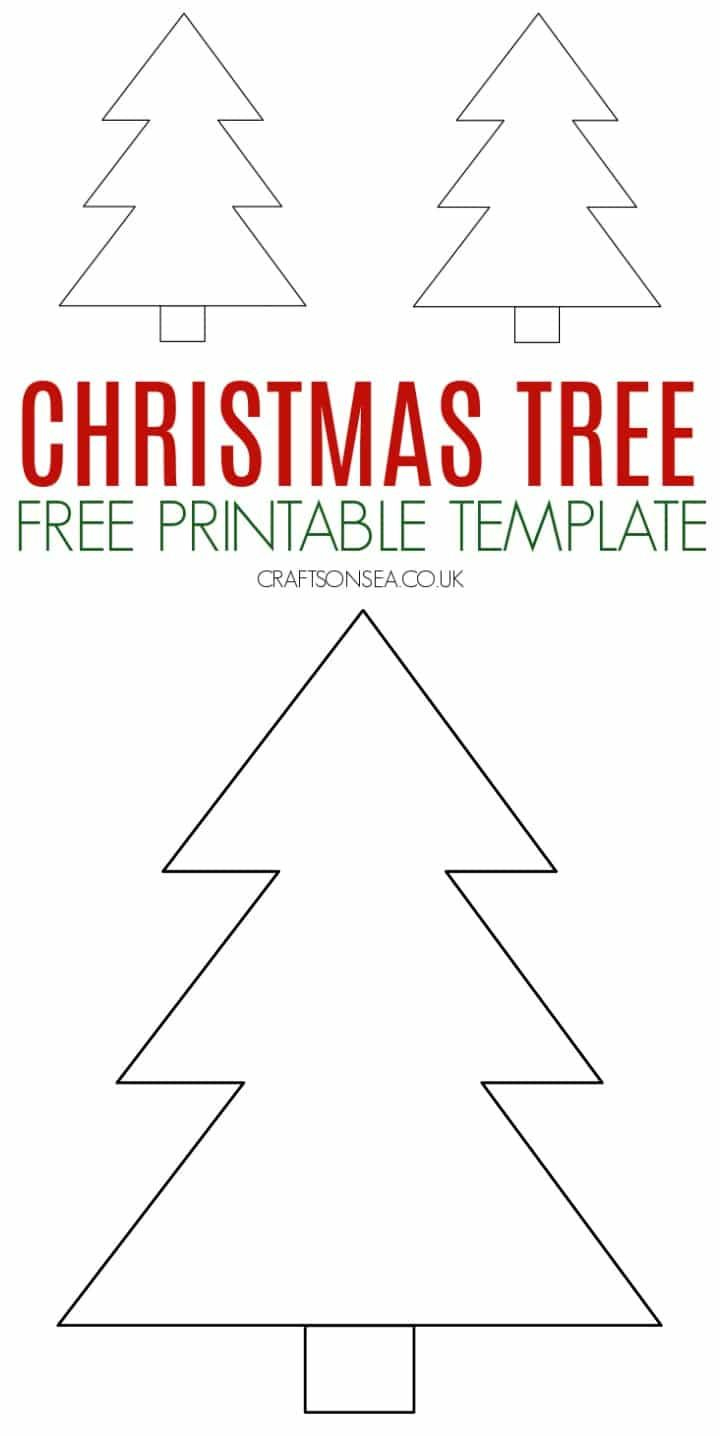 Christmas Tree Template (Free Printable) - Crafts On Sea pertaining to Printable Christmas Tree Cutout