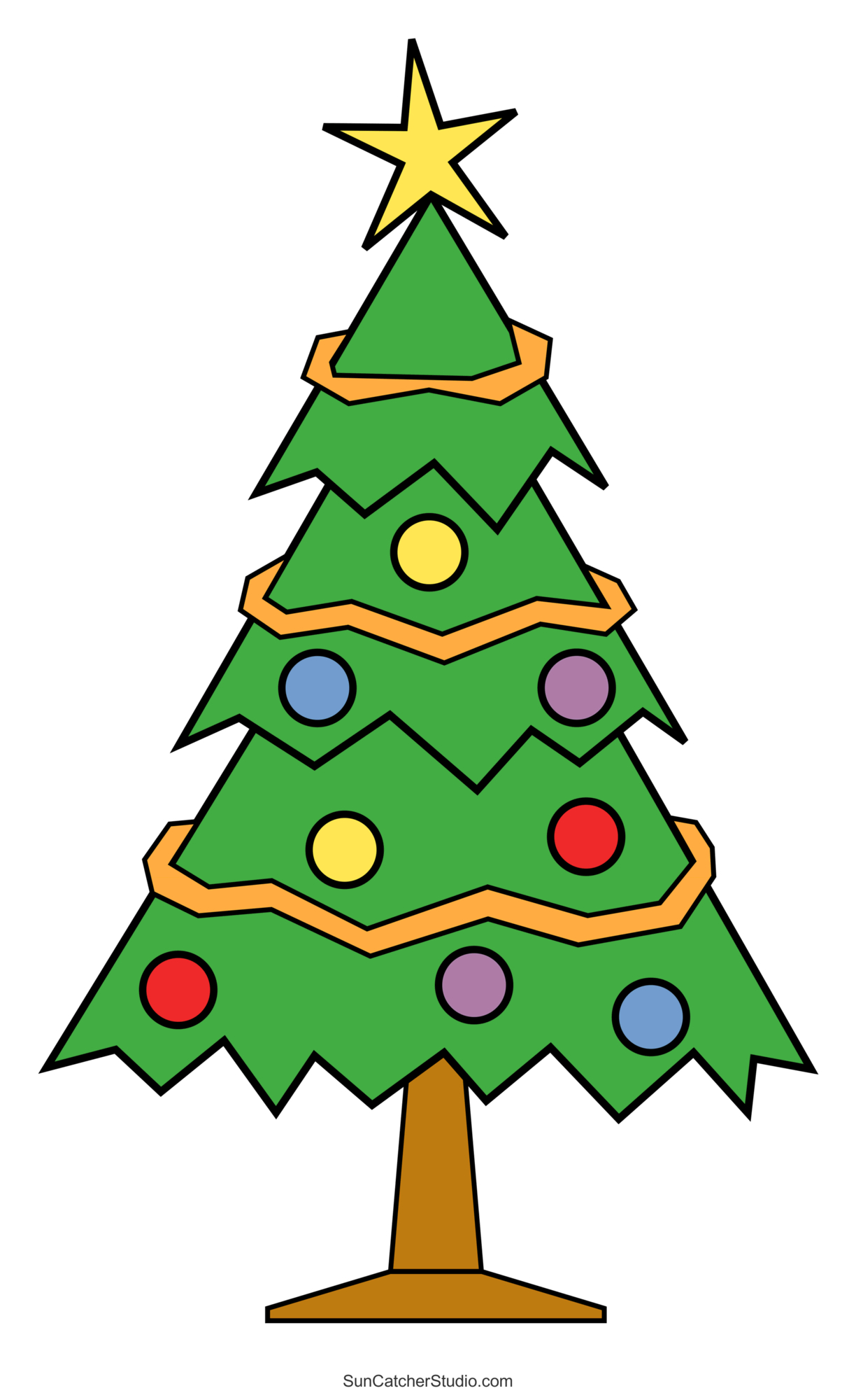 Christmas Tree Templates And Stencils (Free Printable Patterns intended for Printable Pictures Of Christmas Trees