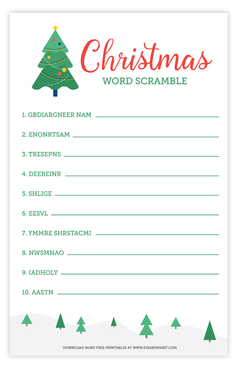 Christmas Word Scramble | Free Printable Christmas Activities within Unscramble Christmas Words Printable