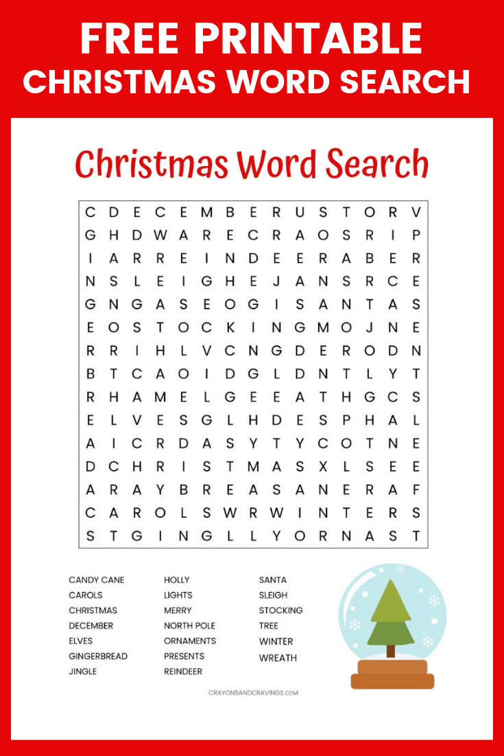 Christmas Word Search Printable (For Kids Or Adults) intended for Hard Christmas Word Search Printable Free