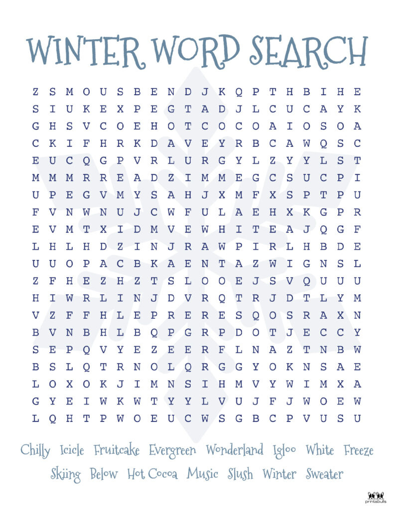 Christmas Word Searches - 25 Free Printables | Printabulls for Free Printable Hard Christmas Word Search