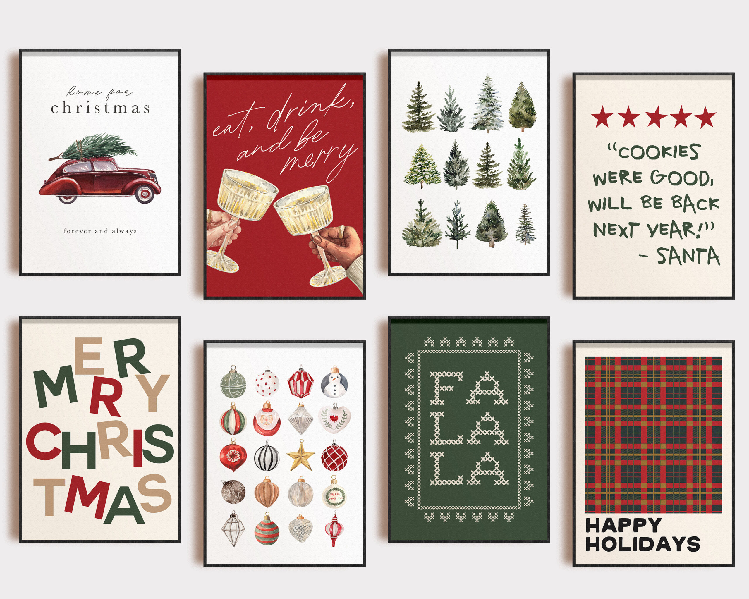 Classic Christmas Prints | 20 Christmas Printables | Christmas with Printable Christmas Wall Decorations