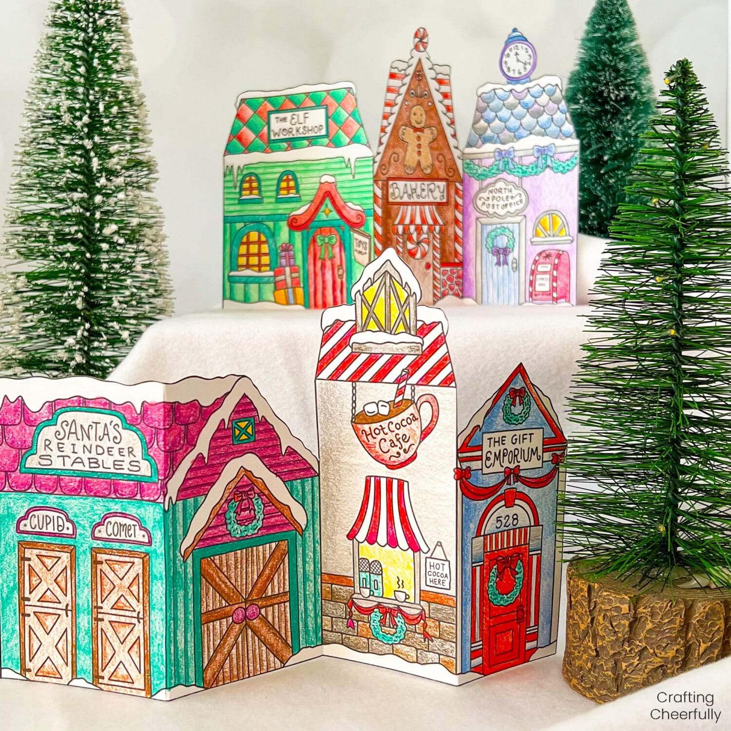 Color-Your-Own Christmas Village - Free Printable Coloring Pages intended for Free Printable Christmas Village Templates