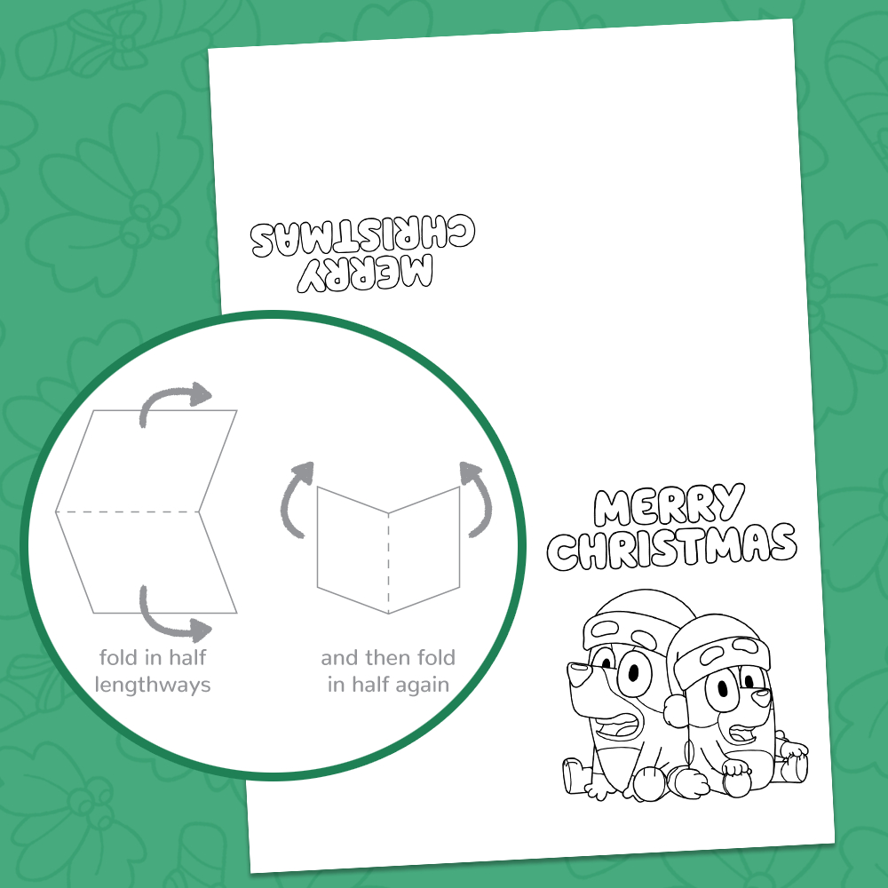 Colour In Your Own Christmas Card - Bluey Official Website within Bluey Christmas Card Printable
