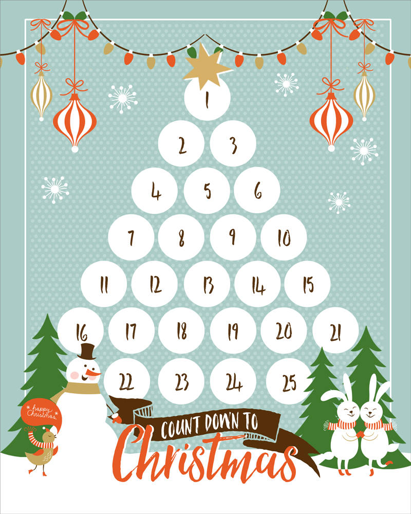 Countdown To Christmas Printable – Let&amp;#039;S Diy It All – With Kritsyn pertaining to Free Printable Christmas Countdown Calendar