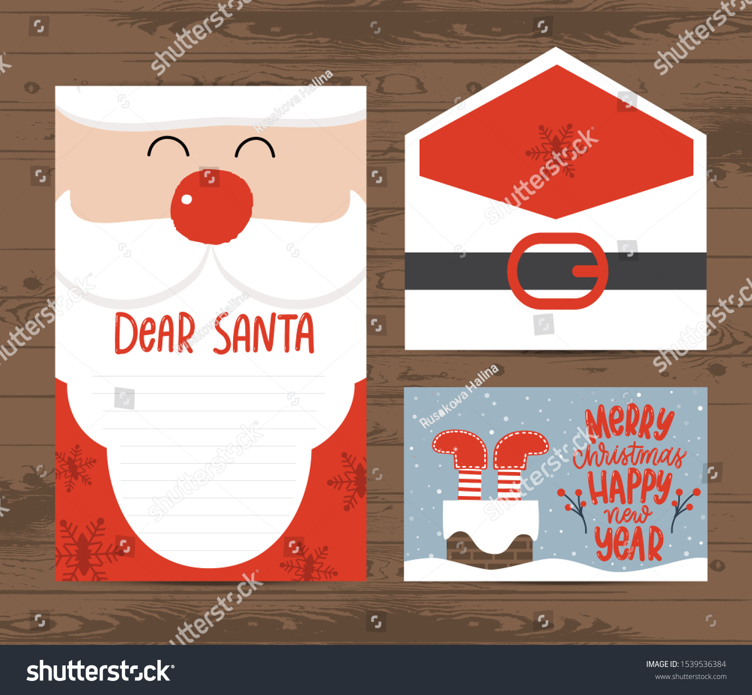 Creative Christmas Letter Envelope Template Dear Stock Vector with regard to Christmas Envelope Design Printable