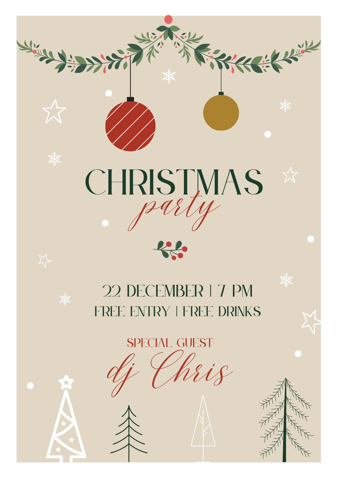 Custom Portrait Holiday Flyers | Design &amp;amp; Print With Canva pertaining to Christmas Flyers Templates Free Printable