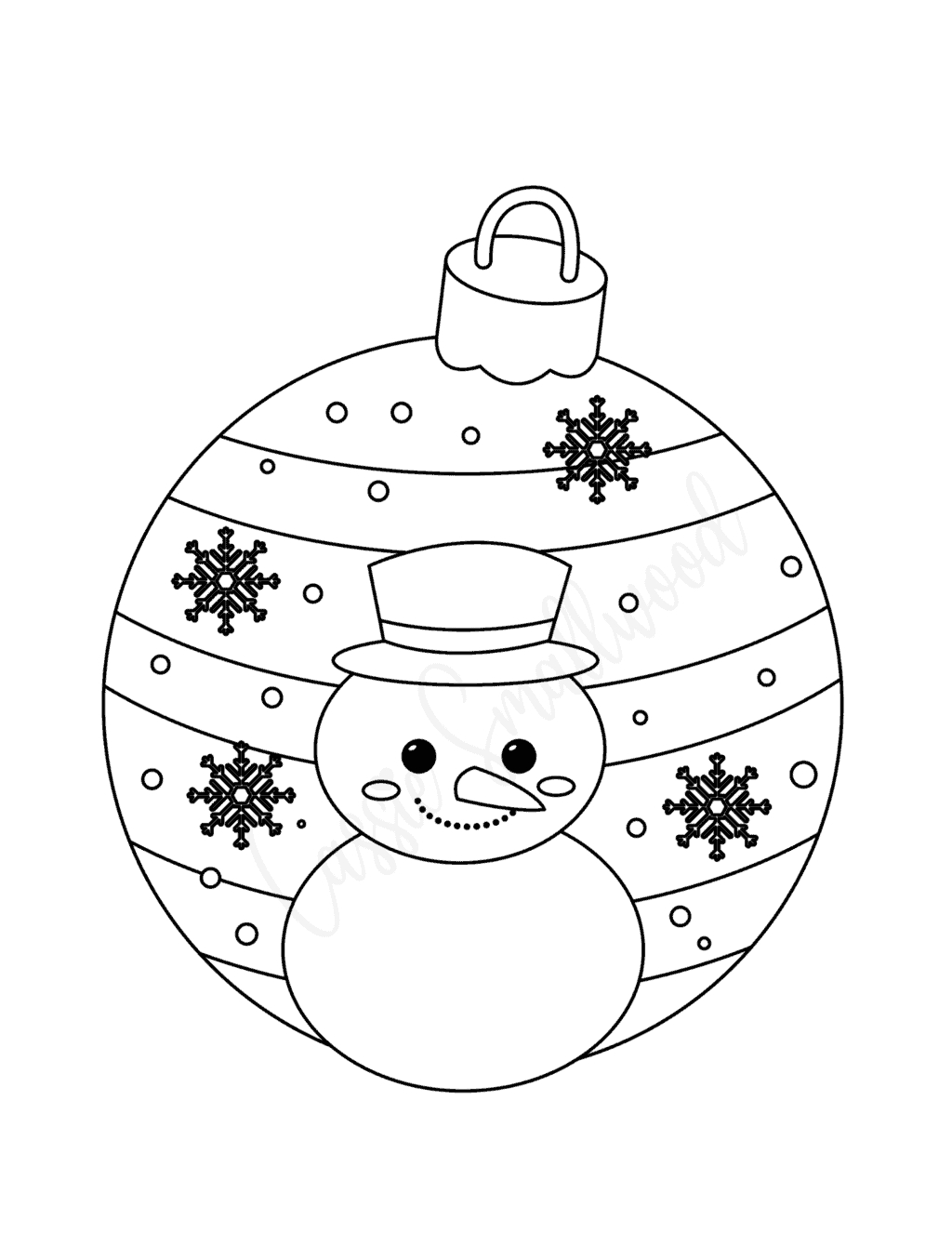 Cute Printable Christmas Ornaments - Cassie Smallwood with Large Christmas Ornaments Printable