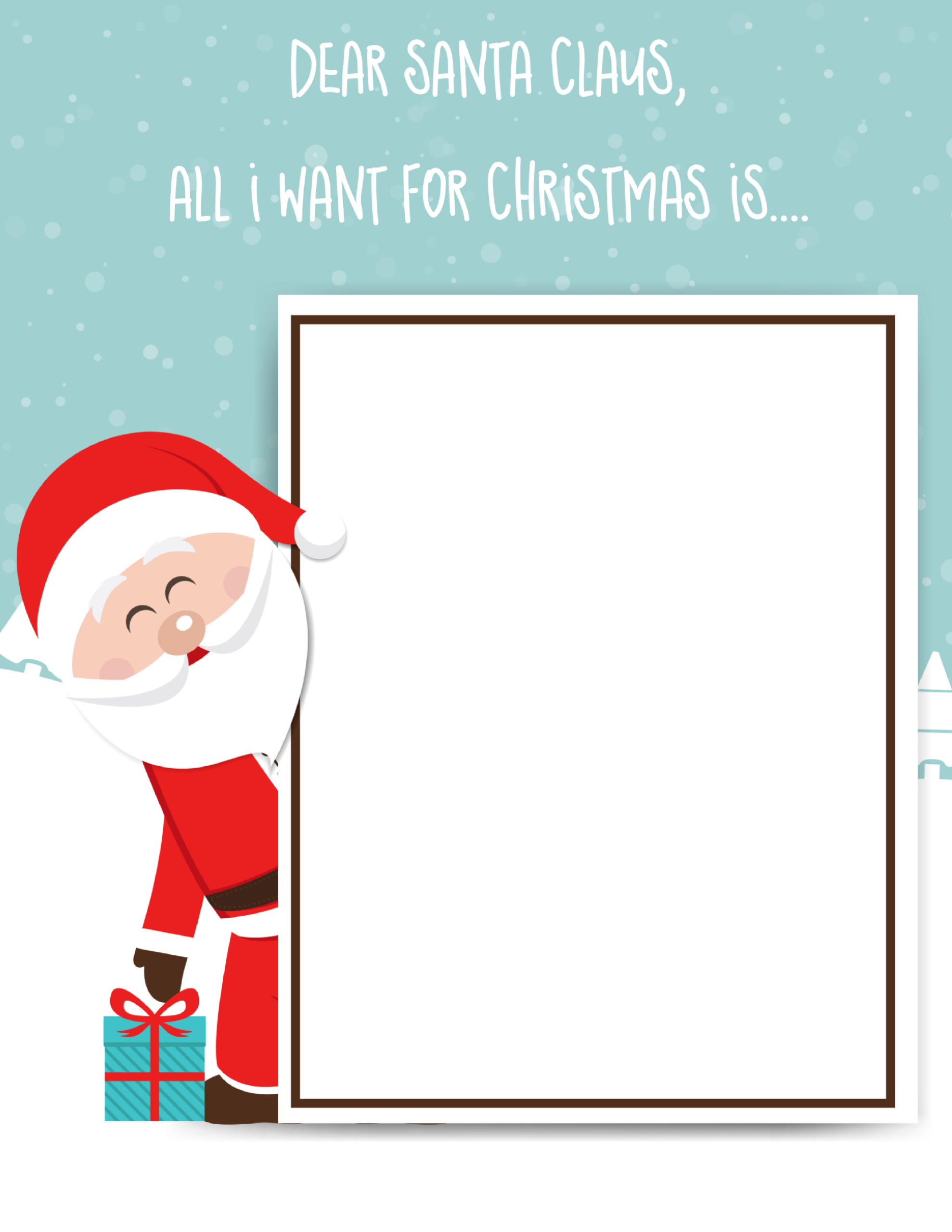 Dear Santa Letter: Free Printable Downloads - Momdot inside All I Want For Christmas Printable