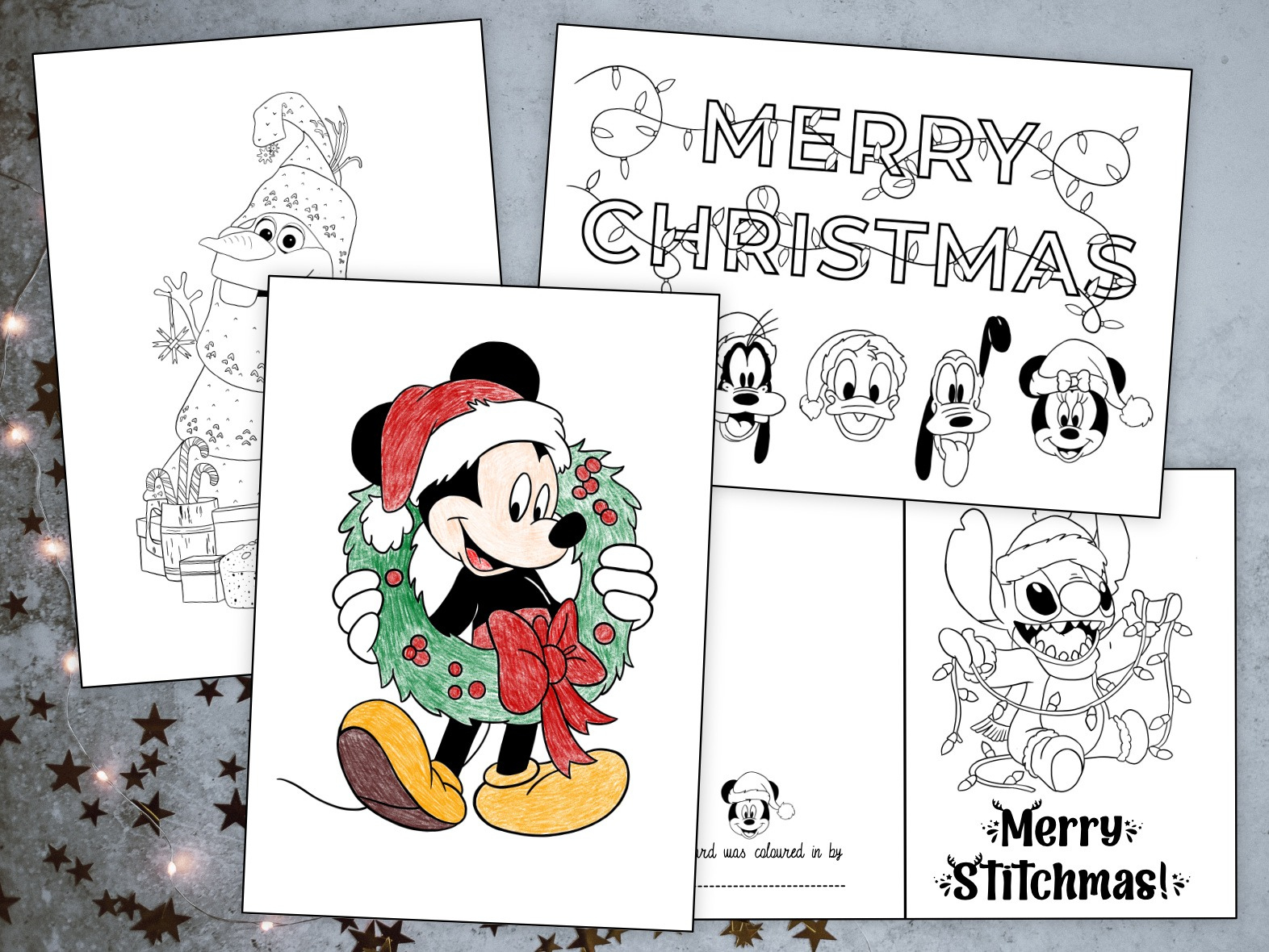 Disney Christmas Cards &amp;amp; Colouring Sheets – Free Printables | Mama pertaining to Printable Disney Christmas Card
