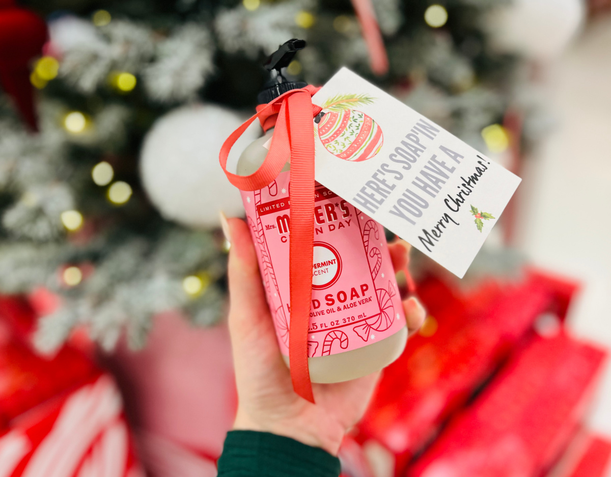 Diy Christmas Hostess Gifts | Soaps With Free Printable Gift Tags with Hand Soap Christmas Gift Tags Free Printable