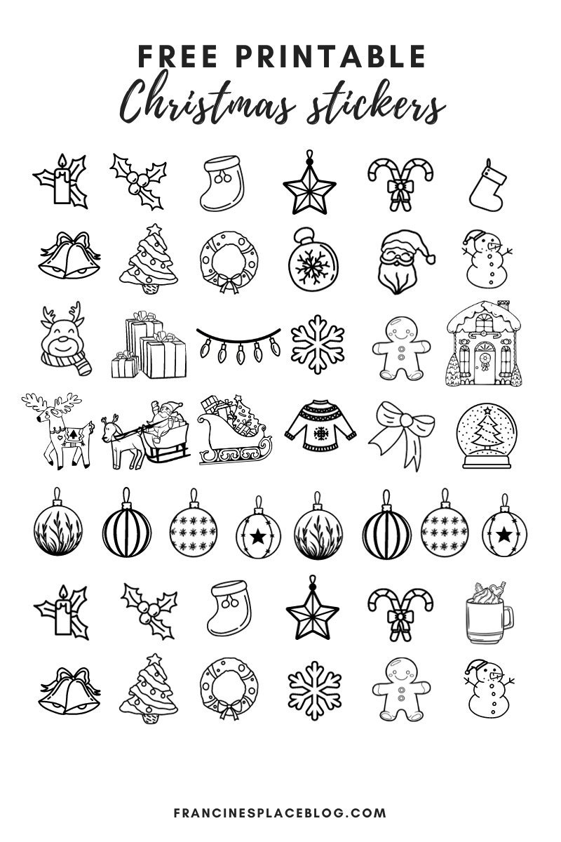 Diy Colouring Christmas Stickers (Free Printable!) - Francine&amp;#039;S pertaining to Free Printable Christmas Stickers Printable