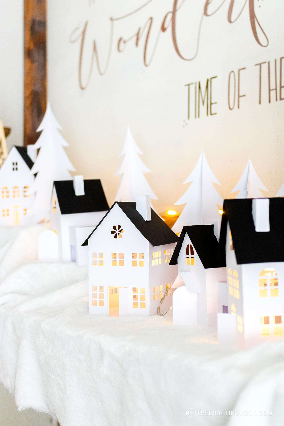 Diy Paper Christmas Village (+ Free Cut Files) - The Crafting Nook pertaining to Printable Paper Christmas Village Template