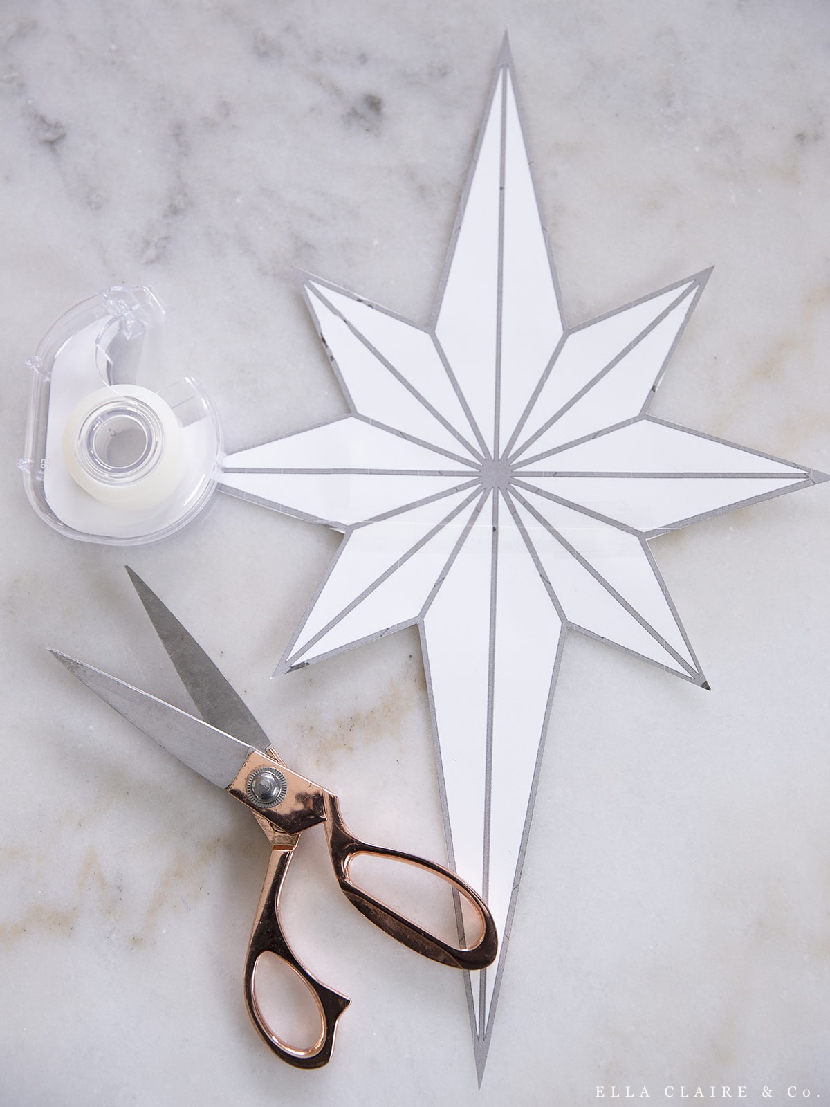 Diy Tree Topper- Christmas Star Free Printable - Ella Claire &amp;amp; Co. pertaining to Printable Christmas Tree Topper