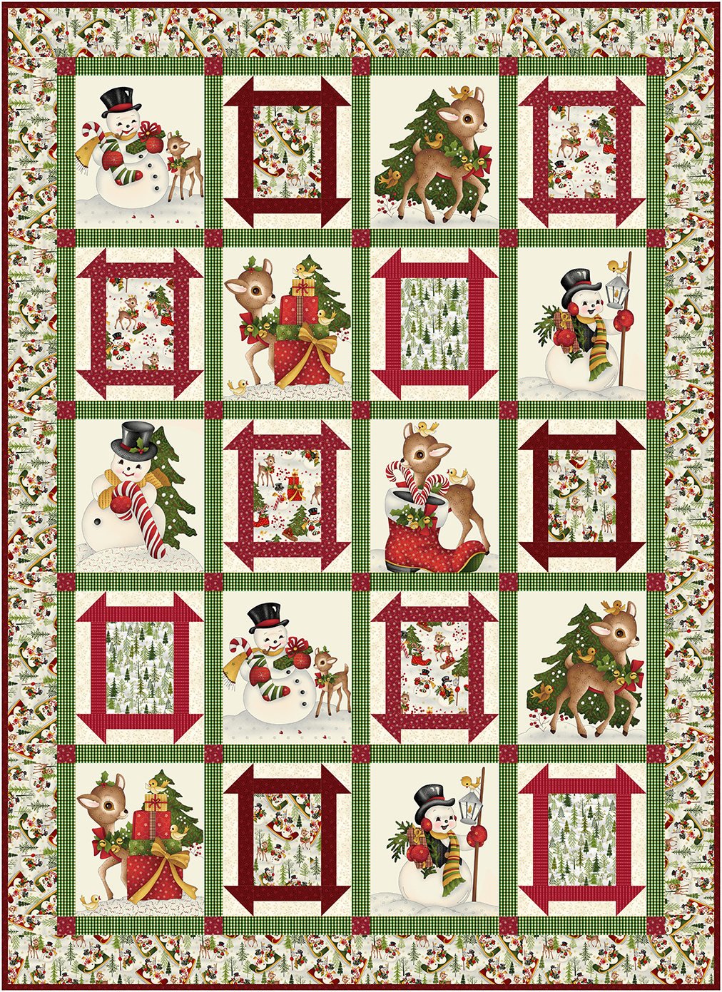 Download 2 Free Christmas Quilt Patterns - Pieced Brain intended for Christmas Quilt Patterns Free Printable