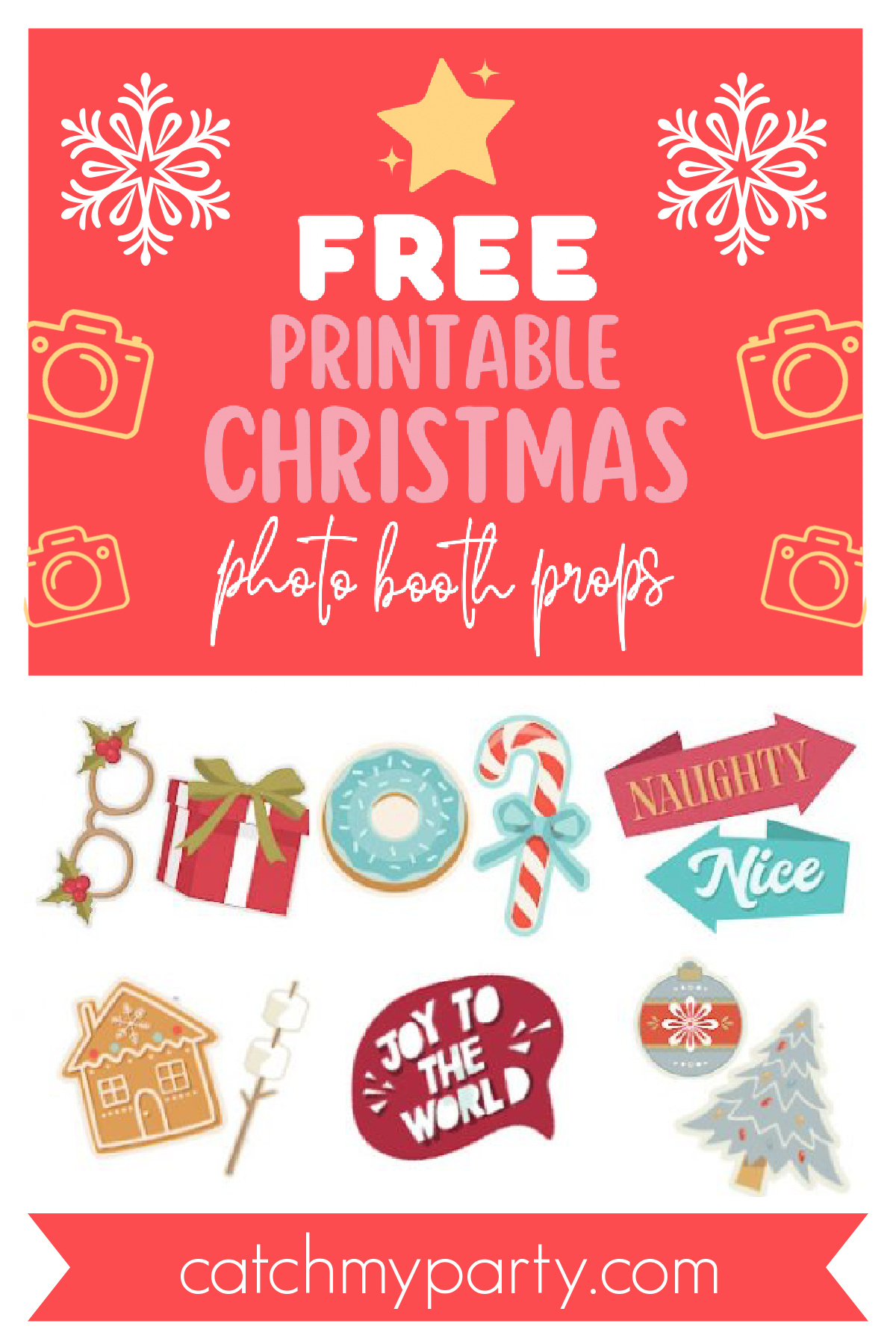 Download All Our 65 Fun Free Printable Christmas Photo Booth Props within Photo Booth Props Christmas Free Printable
