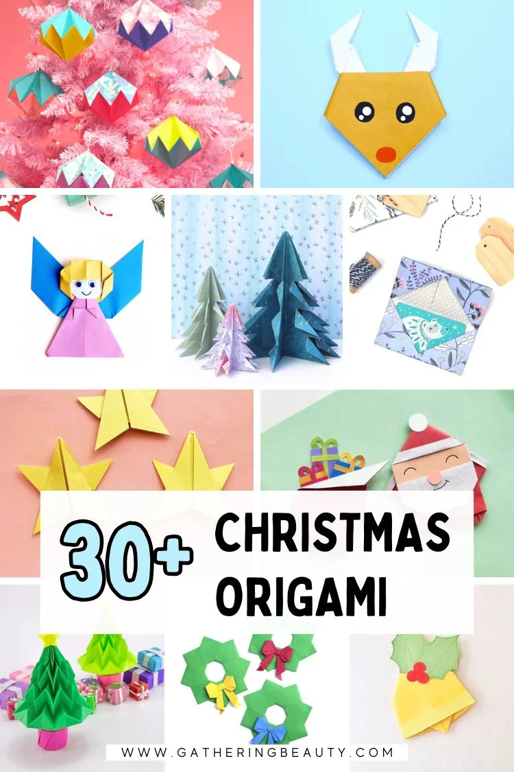 Easy Christmas Origami Ideas To Make — Gathering Beauty inside Christmas Origami Paper Printable