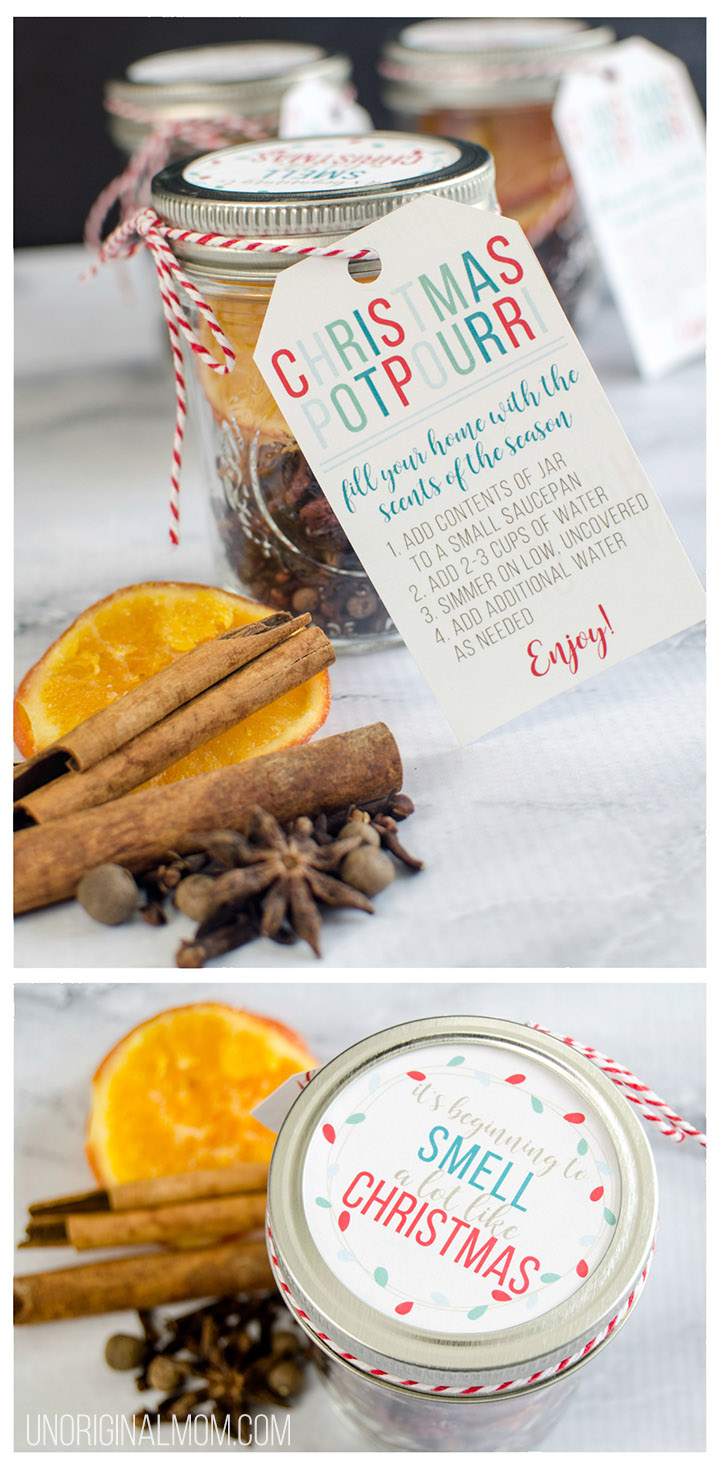 Easy Christmas Potpourri Gift Jars With Free Printable Tags within Free Printable Christmas Potpourri Printable Tags