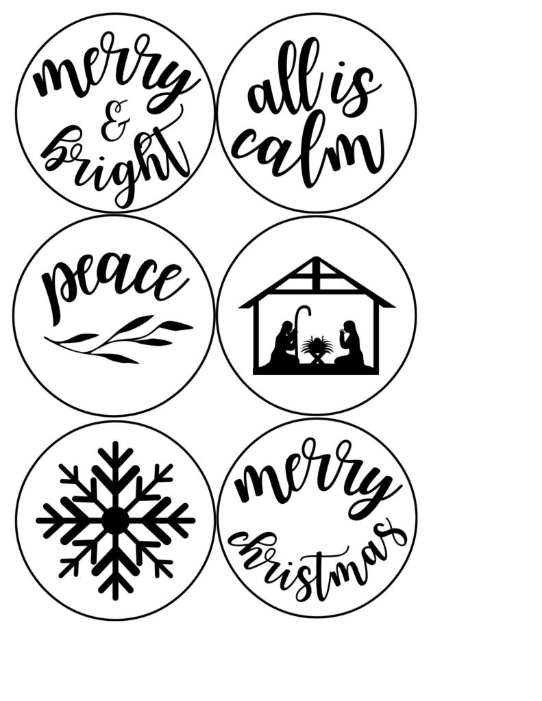 Easy Diy Rustic Wood Slice Christmas Ornament (With Free with regard to Printable Wood Burning Christmas Stencils