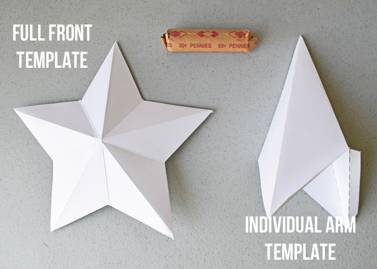 Easy Stepstep 3D Star Tutorial & Template • Craving Some inside Printable Christmas Tree Topper Star