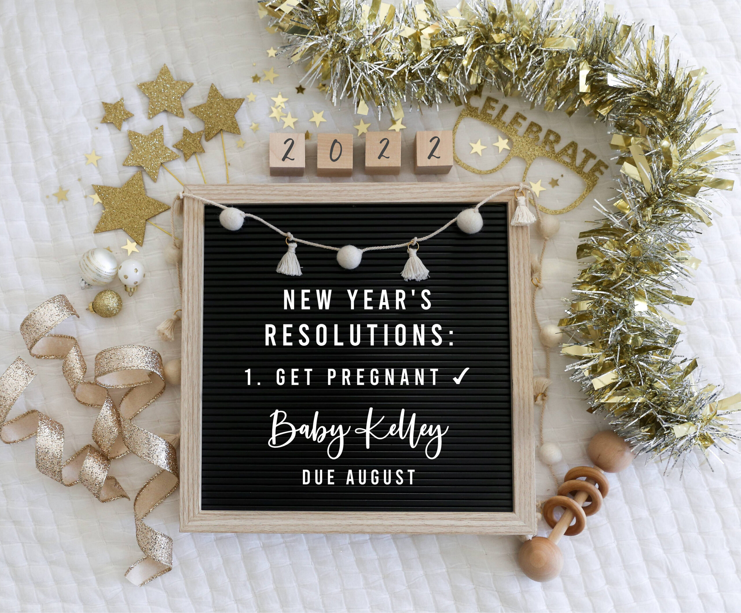Editable New Years Pregnancy Announcement For Social Media, 2022 in New Year Pregnancy Announcement Quotes