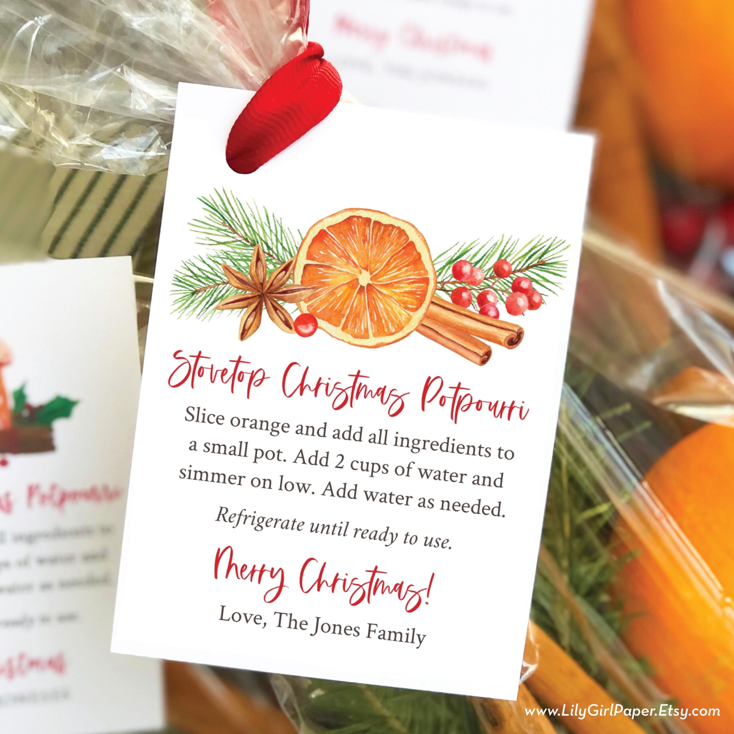 Editable Stovetop Potpourri Christmas Gift Tag, Simmer Pot within Christmas Potpourri Gift Tags Printable