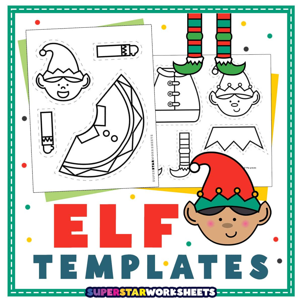Elf Template - Superstar Worksheets intended for Christmas Elf Free Printable