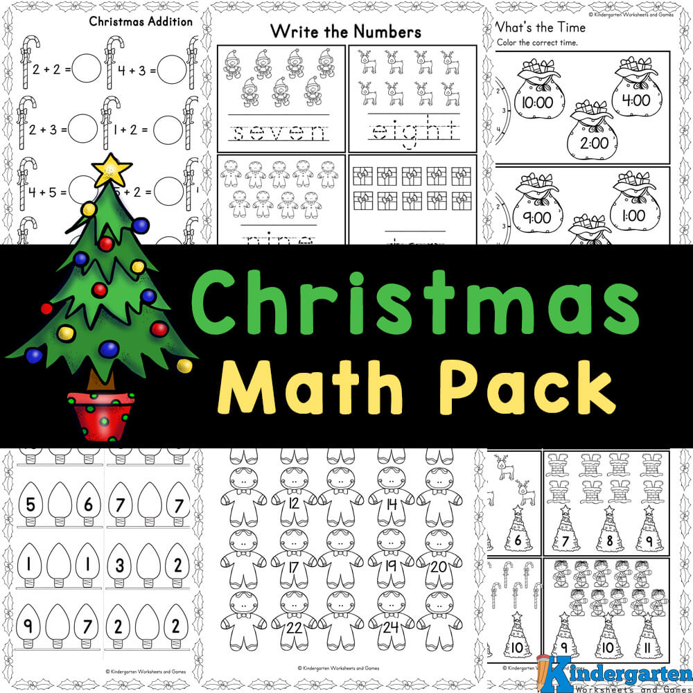 🎄 Free Christmas Math Worksheets For Kindergarten with regard to Math Worksheets Christmas Free Printable
