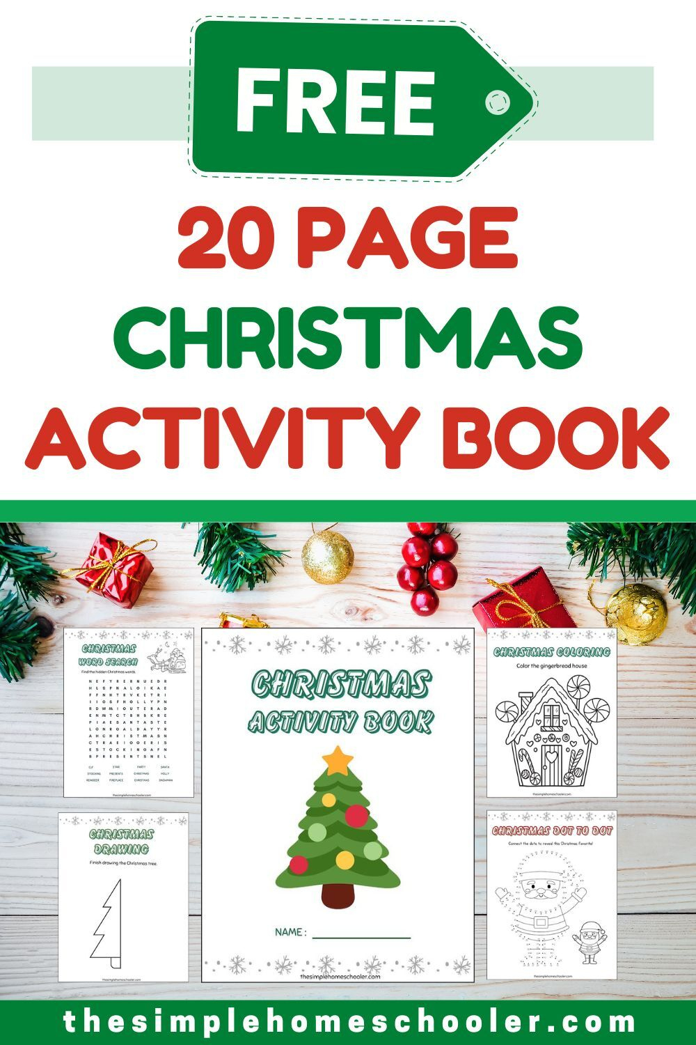 Festive Free Christmas Activity Booklet Printable - The Simple regarding Christmas Activity Book Printable Free