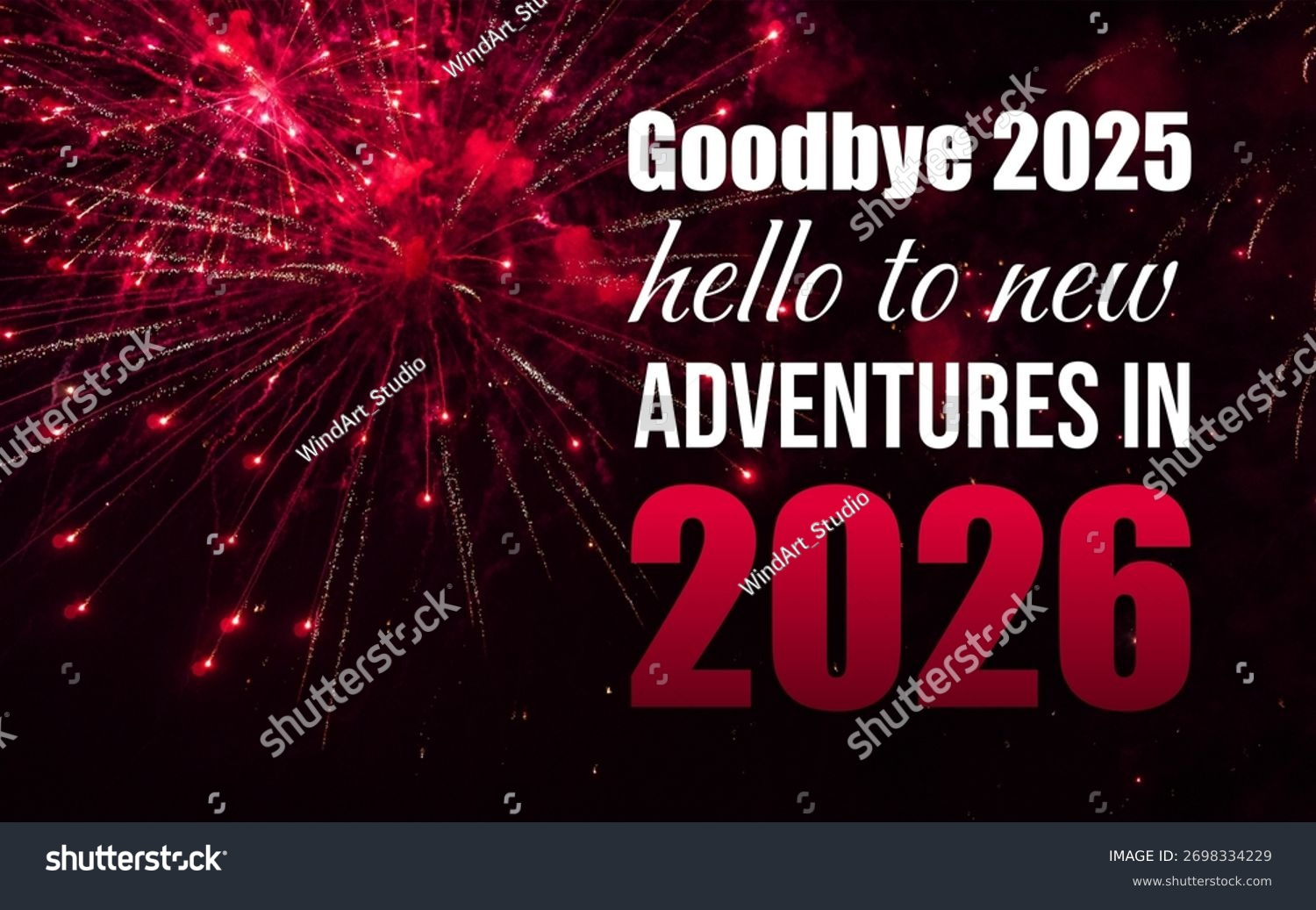 Festive Happy New Year 2026 Typography Stock Photo 2698334229 inside New Year&amp;amp;#039;s Day 2026 Quotes