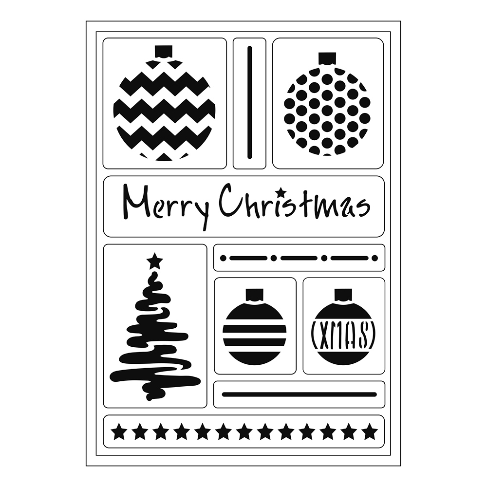 Flexible Stencil Din A5 Modern Christmas with regard to Printable Christmas Window Stencils