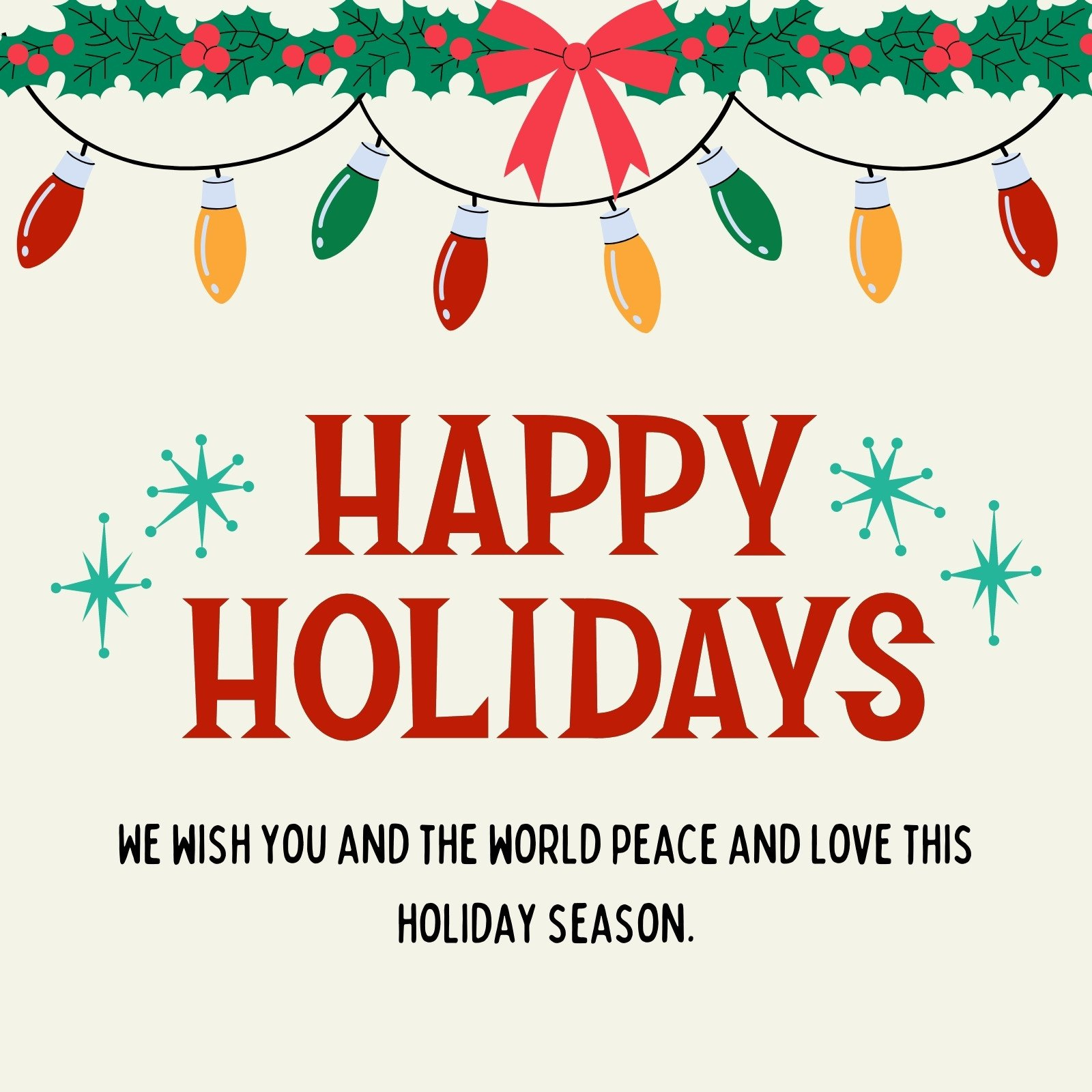 Free And Customizable Happy Holidays Templates inside Happy Holiday And New Year Quotes