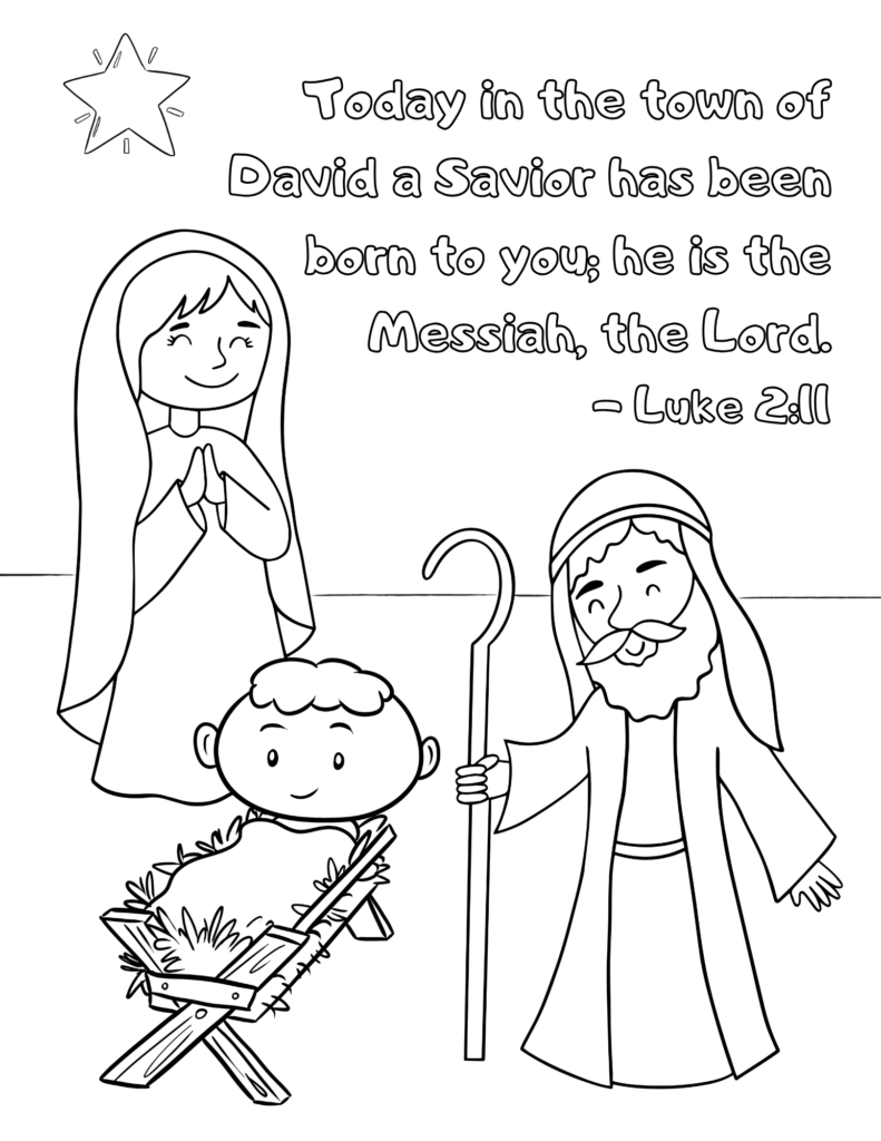 Free Christian Christmas Coloring Pages - Out Upon The Waters regarding Free Printable Religious Christmas Card To Color