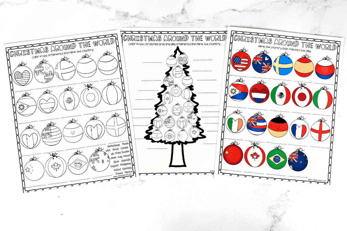 Free Christmas Around The World Worksheet in Printable Christmas Around The World
