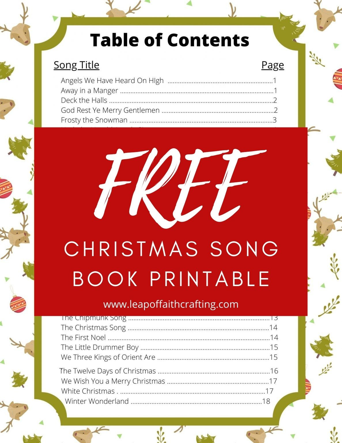 Free Christmas Carols Lyrics Pdf To Print Now! - Leap Of Faith with regard to Printable Christmas Carol Lyric Booklet