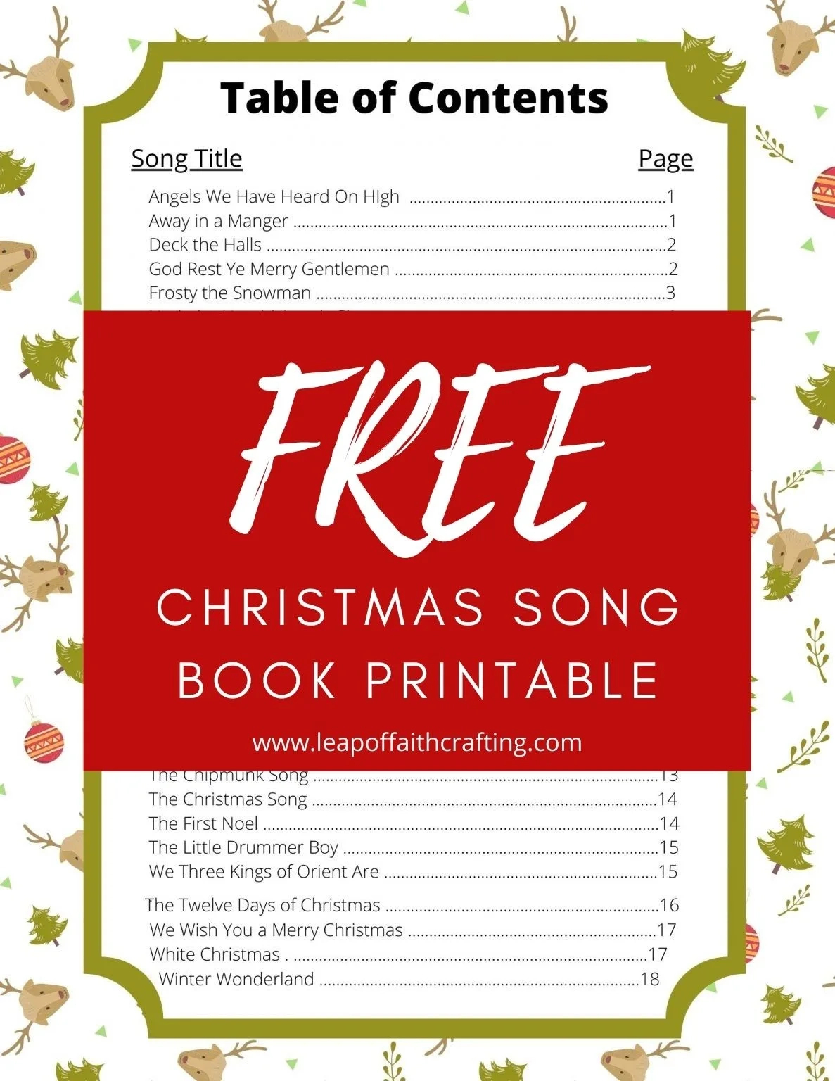 Free Christmas Carols Lyrics Pdf To Print Now! - Leap Of Faith within Christmas Caroling Printable Songbook
