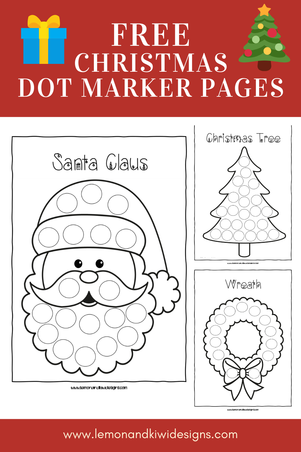 Free Christmas Do-A-Dot Printables - Lemon And Kiwi Designs within Christmas Dot Marker Printable Free